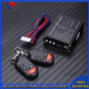 Vktech Bluetooth-Compatible Keyless Entry Alarm System for Motorcycles with MP3 FM Radio and Enhanced Sound Quality