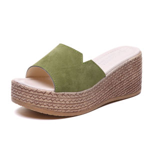 2025 Korean Womens Sandals | 3 Inch Suede Wedge Heels with Cushion (Size 36-40) - Everyday Comfort for Tropical Climate#M17