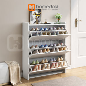 Homedoki Shoes Cabinet / Shoes Kabinet Multifungsi / Lemari Kabinet Kayu Minimalis / Lemari Rak Sepatu Kayu