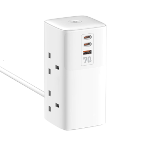 Power Strips Tower with Surges Protections Flat Plug Extension Cord Multiple Outlets 3 USB Port Surges Protectors Tower