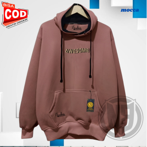 Jacket Hoodie Sweater Pull Over Pria Bahan Katun Fleece Warna Cream Best Seller COD Hudi Suiter Cowok/Cewek Oversize Ukuran Jumbo High Quality Premium Brand Local NEWBIE