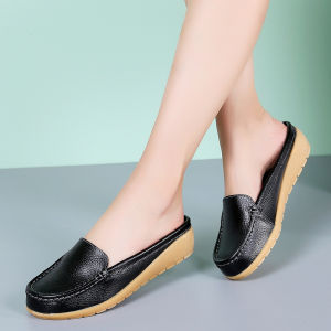 Import Korea Sekolah Sepatu Wanita Casual Slip On Cantik Kuliah Murah Selop Santai Flat Shoes Kekinian Cewek Slop Ringan Lentur 230