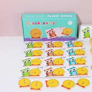 Childrens Time Clock Cognitive Matching Wooden Digital Clock Clock Kindergarten Primary School Students Early Education Teaching Aids Toys