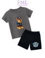 Setelan Kaos Anak-Anak Gambar PAW Patrol Police Chase (usia 2-10 Tahun) Katun PE. 