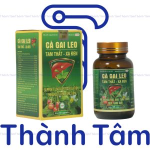 (Chai) Viên uống CÀ GAI LEO TAM THẤT XẠ ĐEN 50V thanh nhiệt thải độc mát gan tăng cường chức năng