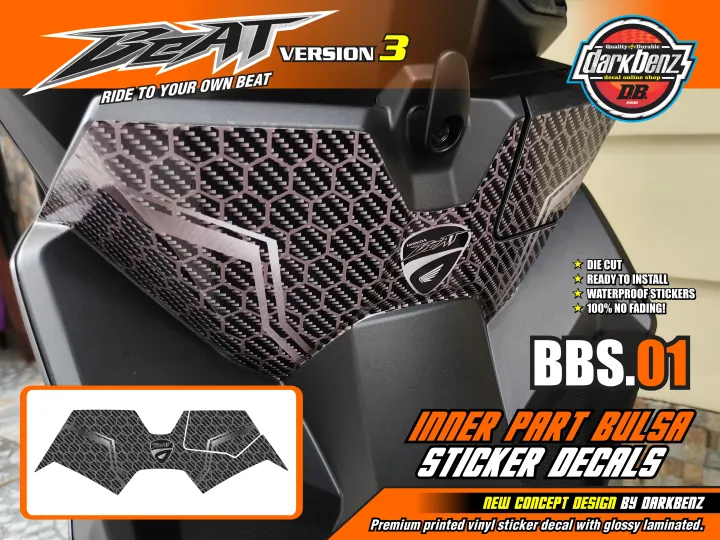 Click V3 Sticker Design Honda BeAT V3 Inner Pocket Concept Designs - UV Printed Sticker Decal ...