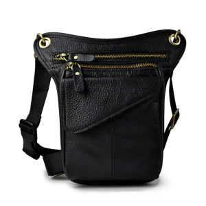 Tas Selempang Waistbag Pria Kulit Asli - aril noah - Tas Kulit Asli Pria Crazy Horse - Tas Pinggang Kulit Asli - diskon