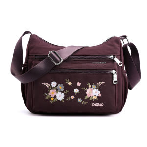 TAS SELEMPANG WANITA IMPORT CHIBAO BORDIR BUNGA 15#