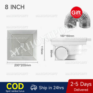 Exhaust Fan Kipas Angin Hexos Plafon 6inch / 8 inch / 10 inch /12 Inch kipas atap kipas kamar mandi kipas dapur Kipas Angin Hisap Plafon