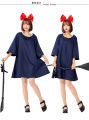 Japanese Witch's Delivery Service Kiki Cosplay Costume Adult Simple Halloween Little Witch Witch Clothes. 