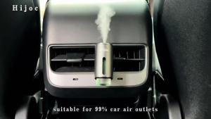 Car DiffuserEssential Oil Aroma Diffuser for Automobile – USB Rechargeable Scent Diffuser Smart Air Freshener with 6pcs Oil & Auto On/OffGrey