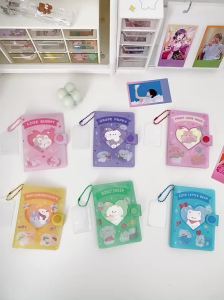 LZD  Three-Inch Bead Necklace  Love Small Card Storage Case Card Binder Card Holder Album Girl Heart Fresh Students Supplies