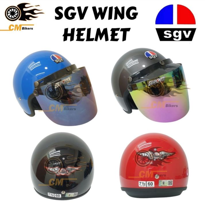 Original SGV WING HELMET NEW Half Helmet Motorcycle Good Quality