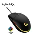 Logitech G102 Lightsync, 8,000 MAX DPI, 6 Programmable Buttons, RGB Gaming Mouse (Black). 