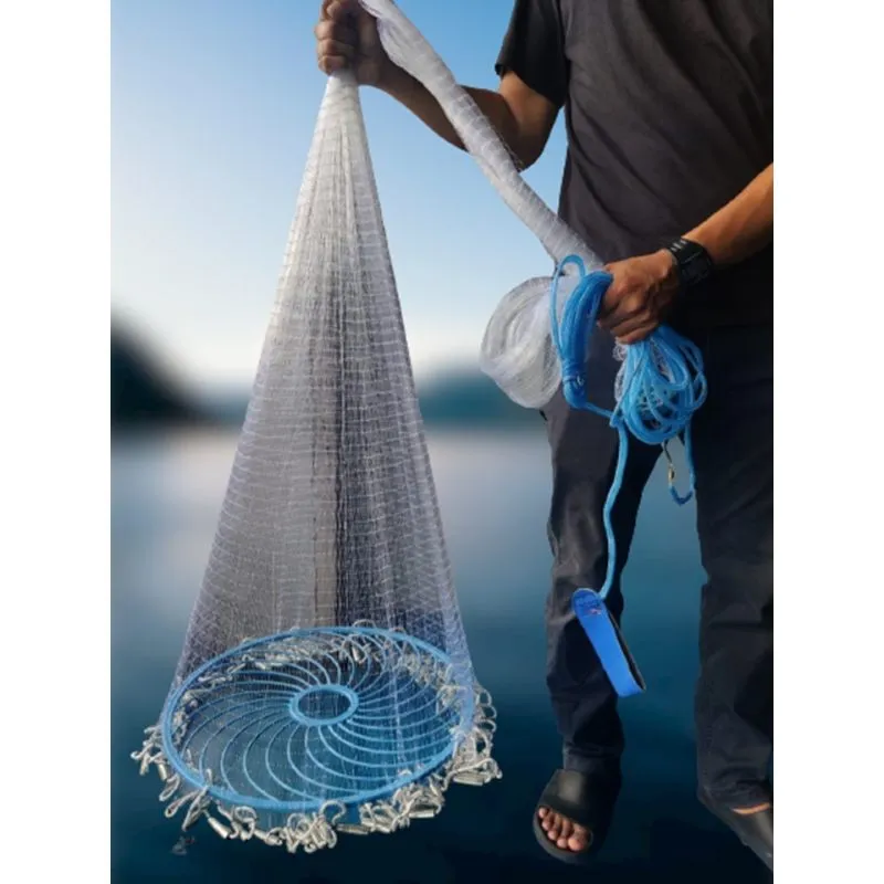 Jala senang tebar Fishing Net Hand Cast Thrown 12ft with Flying