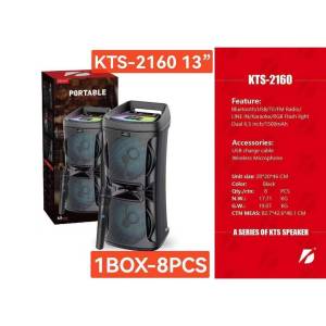 KTS-2160 Bluetooth speaker Dual 6.5inch Equipped with wireless microphone