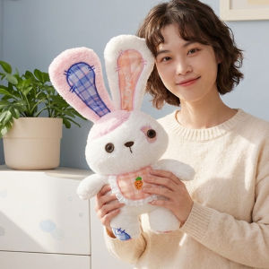 45cm Soft Stuffed Long Ears Bunny Creative Plush Ear Pulling Rabbit Very Soft Pink Bunny Doll Sleeping Plushies Home Decor Xmas h260825