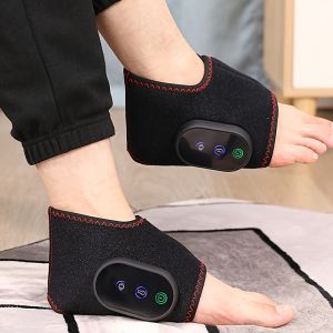 Ankle Heating Massager 3 Vibration Modes 3 Heating Modes USB Charging Foot Massage Triple Method Foot Massager with 3 Vibration Modes Wireless & Portable 3-in-1 Massager Heated Ankle Wrap 3 Mode 3Heat Level