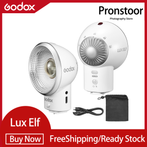 Godox Lux Elf Retro อุปกรณ์เสริมไฟถ่ายรูปในตัว7.4V 350MAh แบตเตอรี่ลิเธียมพอร์ต Type-C สำหรับ Canon Sony Nikon ฟูจิโอลิมปัสอุปกรณ์เสริมไฟถ่ายรูป