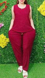 SANDO TERNO PANTS WITH SIDE POCKET ORIGINAL COLOR NEVER FADE HIGH QUALITY PURE BARK CREPE FABRIC BEST FIT MEDIUM TO XL