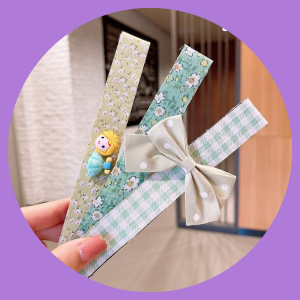 sét 3 bờm cài tóc dán dính cho bé siêu đáng yêu