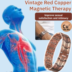 Vintage Red Copper Magnetic Therapy Bracelet Pure Copper Wristband Energy Balance Arthritis Pain Relief Jewelry