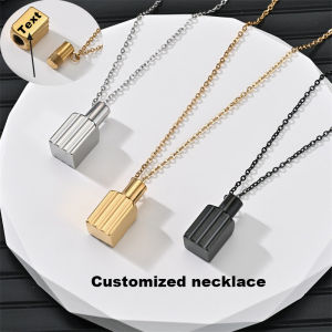 Customized Perfume Bottle Pendant Necklaces Stainless Steel Titanium Steel Non-fading Clavicle Chain