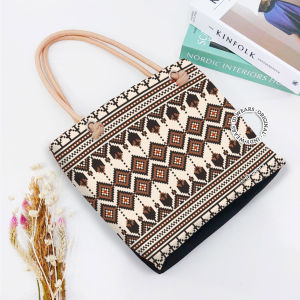 [SIZE KECIL] Tas Wanita Totebag Tali Sumbu Plong Motif Printing Hijab Muslimah/Kartun Kucing/Negara Makkah Turki Souvenir Umrah Haji