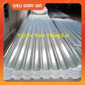 (Khổ 1.05m x dài 1.8m x dày 8zem )Tôn nhựa lấy ánh sáng màu trắng đục chất lượng