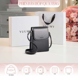 Bộ hộp quà YUUMY (Túi đeo chéo nữ YUUMY YN293 + Hộp quà YHQ3T + Túi giấy YTG3T + Túi rút BVR3838 + Thiệp cảm ơn YBT1)