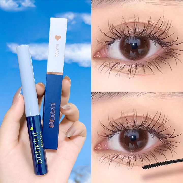 Bobeini Mascara Bàn Chải Nhỏ Đầu Màu Nâu Đen Xoăn Dài Tự Nhiên Dày Không Thấm Nước Không Thấm Mồ Hôi