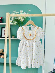 Váy Đầm bé gái 100% Cotton Vải Xốp thoáng mát Đi Chơi Đi Biển Siêu Xinh Và Dễ Thương