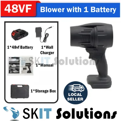 【SKIT SG】21V Cordless Electric Blower Turbo Jet Fan Brushless Motor Handheld Air Blower High Power Strong Wind Rechargeable Lithium Battery Leaf Dust Water Blower Hurricane Turbo Fan Portable Cleaning for Car Computer Keyboard Garden