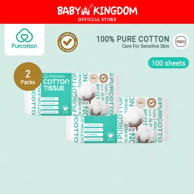 Purcotton 100% Cotton Tissue Face Wash Towels Baby Soft Towels Cleansing Towels