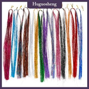 [huguosheng] เส้นใยไหมแวววาวแวววาวแวววาวสำหรับตกแต่งผมเส้นใย120สีรุ้ง