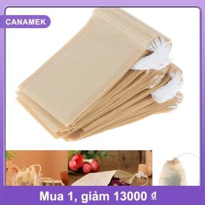【CANAMEK】 100 cái lô Túi trà giấy rỗng túi lọc có dây rút dùng cho trà thảo mộc rời