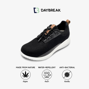 DAYBREAK Sprout รองเท้าผ้าใบ กัญชง ผู้ชาย ผู้หญิง สีดำ กันน้ำ Antibacterial