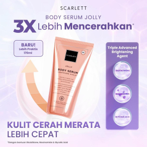 SCARLETT Whitening Body Serum Cerathione Hyalu Tube 170ml | Jolly | Charming