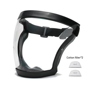 Removable Face Shield Acrylic Full Face Shield Faceshield Cover Acrylic Full Faceshield Strong Screen Anti-shock Goggles Sports Helmet Breathable Head Shield Cover