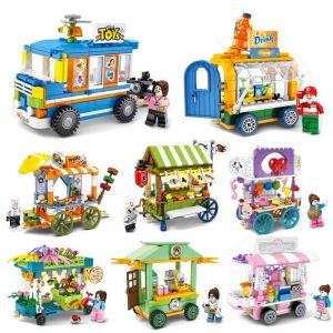 Mini Lego Bộ đồ chơi lắp ráp 3D mô hình xe bán hàng