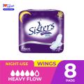Sisters Sanitary Napkin Net Side (Night-use) 8's. 