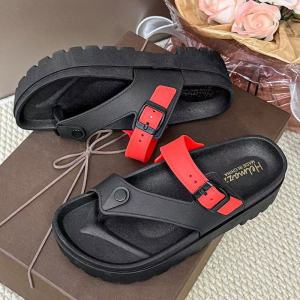 Womens Sandals Fashion Toe Strap Thick Sole Outdoor Slipper 1024