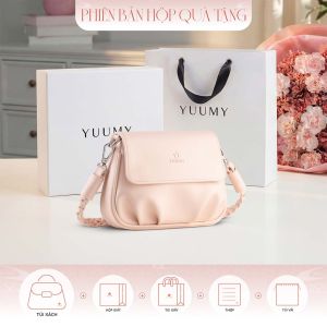 Bộ hộp quà YUUMY (Túi đeo chéo nữ YUUMY YN260 + Hộp quà YHQ3T + Túi giấy YTG3T + Túi rút BVR3838 + Thiệp cảm ơn YBT1)