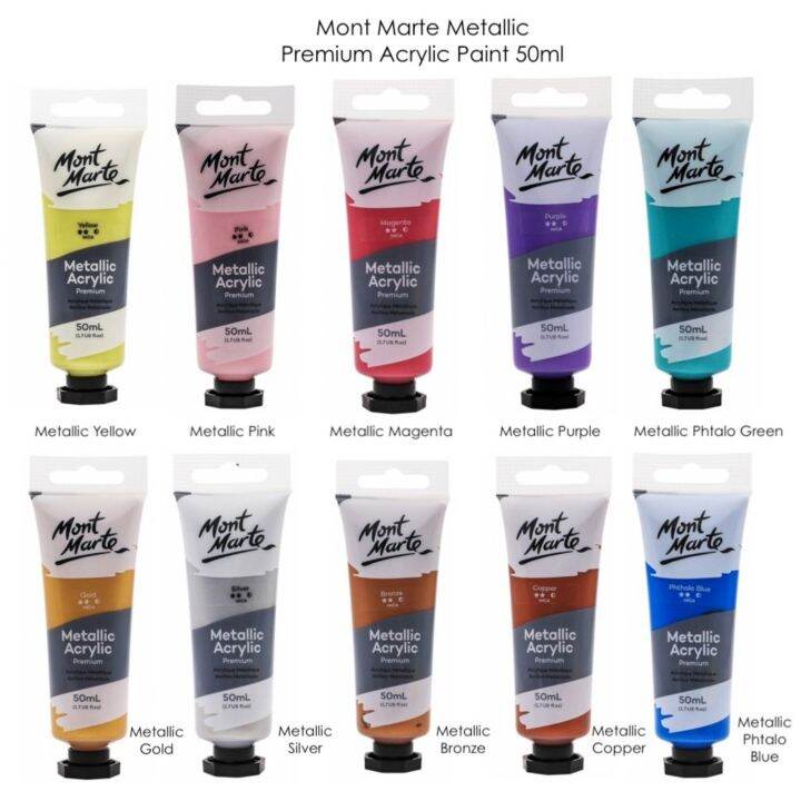 Mont Marte Premium Metallic Acrylic Paint 50ml Lazada Ph