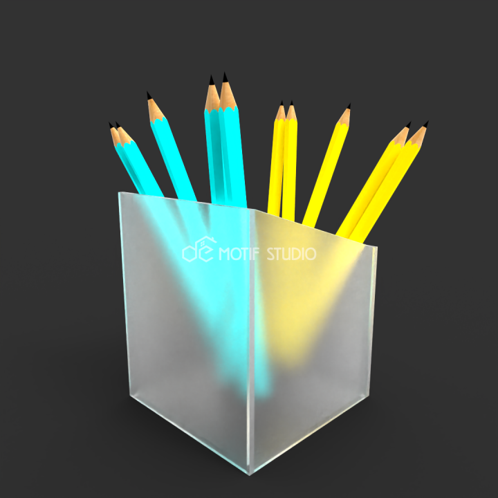 DESK PEN HOLDER STAND STATIONERY ORGANIZER STORAGE DESKTOP CLEAR