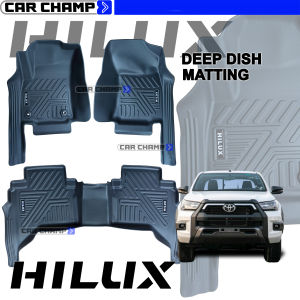 Toyota Hilux Revo 2016 to 2018 or Conquest 2019 to 2025  Deep Dish Matting OEM 9D WITH EXTENSION High Quality Material