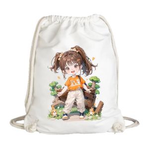 Tas Serut - Stringbag Cewek Florynqueen Lucu Canvas Tebal | Devva.id