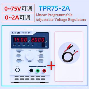 DC Regulated Power SupplyLinear Power SupplyAdjustable Programmable 32V5A/75V2A High Power DC Regulated Maintenance Power Supply Table