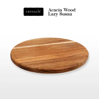 CRYSALIS Acacia Wood Lazy Susan Kitchen Organizer
