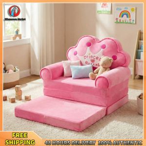 Winnereco Kids Tables & Sets Cartoon Foldable Kids Sofa with Backrest and Armrests for Bedroom Nursery Playroom Durable and Comfortable